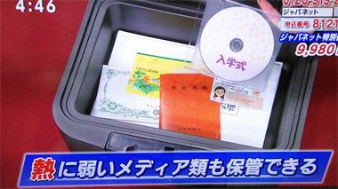 CDのような熱に弱いディスクも金庫に保管できる